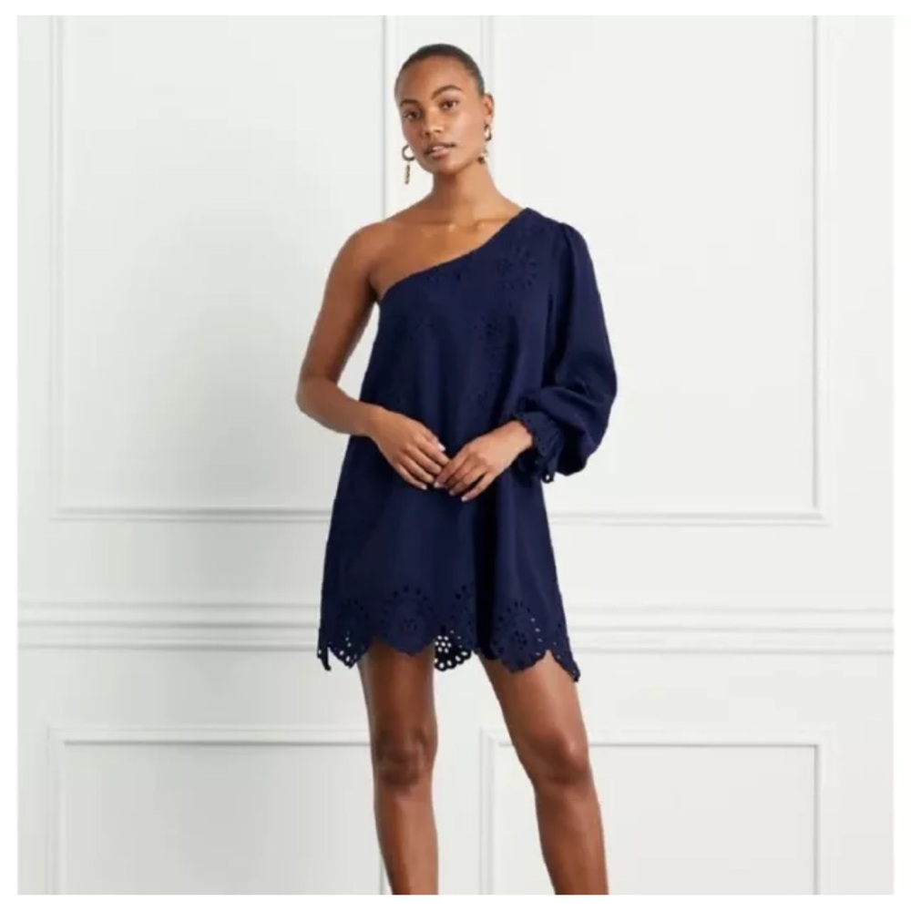 NWT Hill House The Mila‎ Dress in Navy Linen Size Small